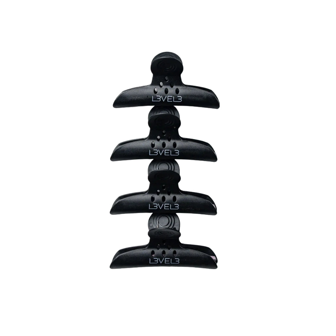 LEVEL3 Hair Claw Clips - Широки Шноли Тип Пеперуда за Коса, 4 бр.