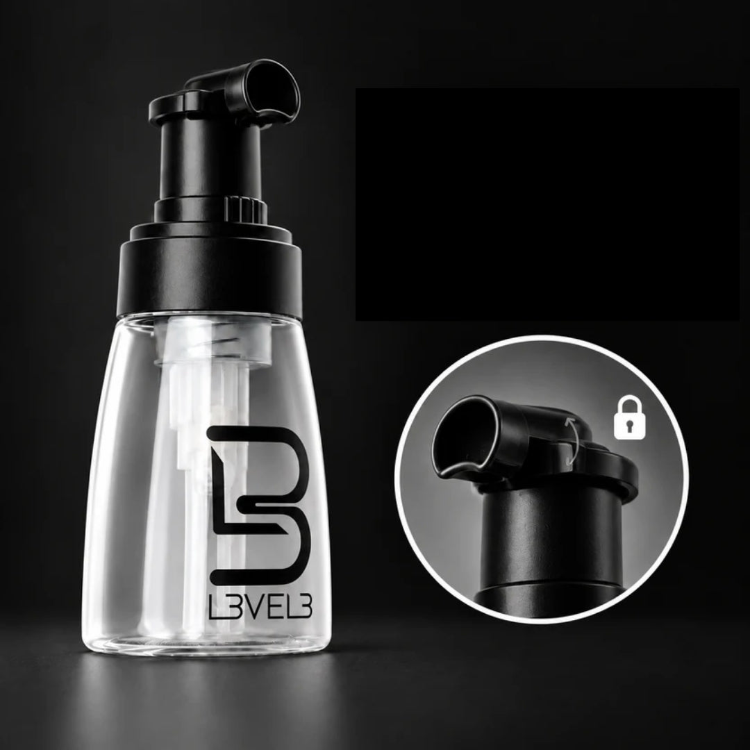 LEVEL3 Powder Spray Bottle - Пулверизатор за Пудра с Блокираща Дюза, 180ml