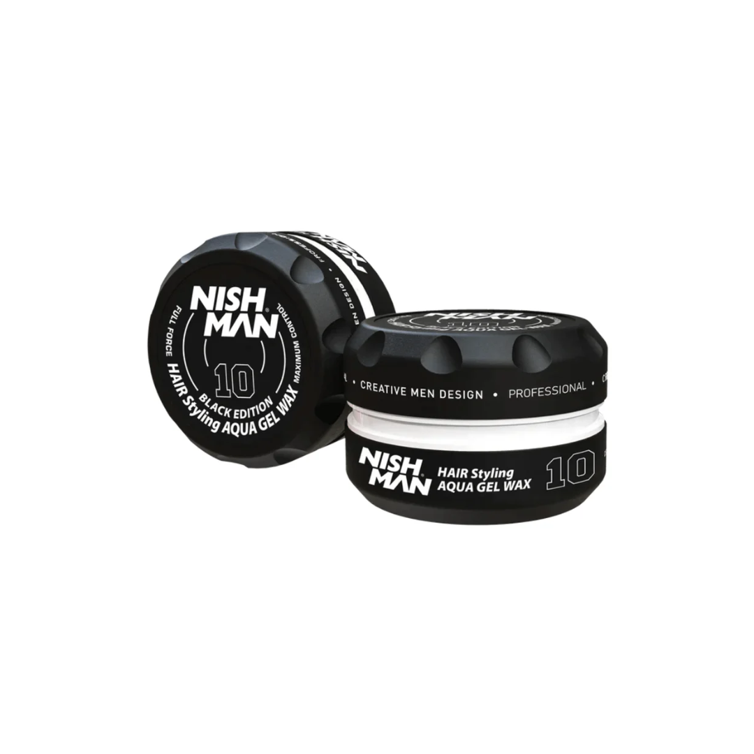 Nishman Aqua Wax - Воднобазирана Вакса за Коса, Силна Фиксация и Блясък, 100ml