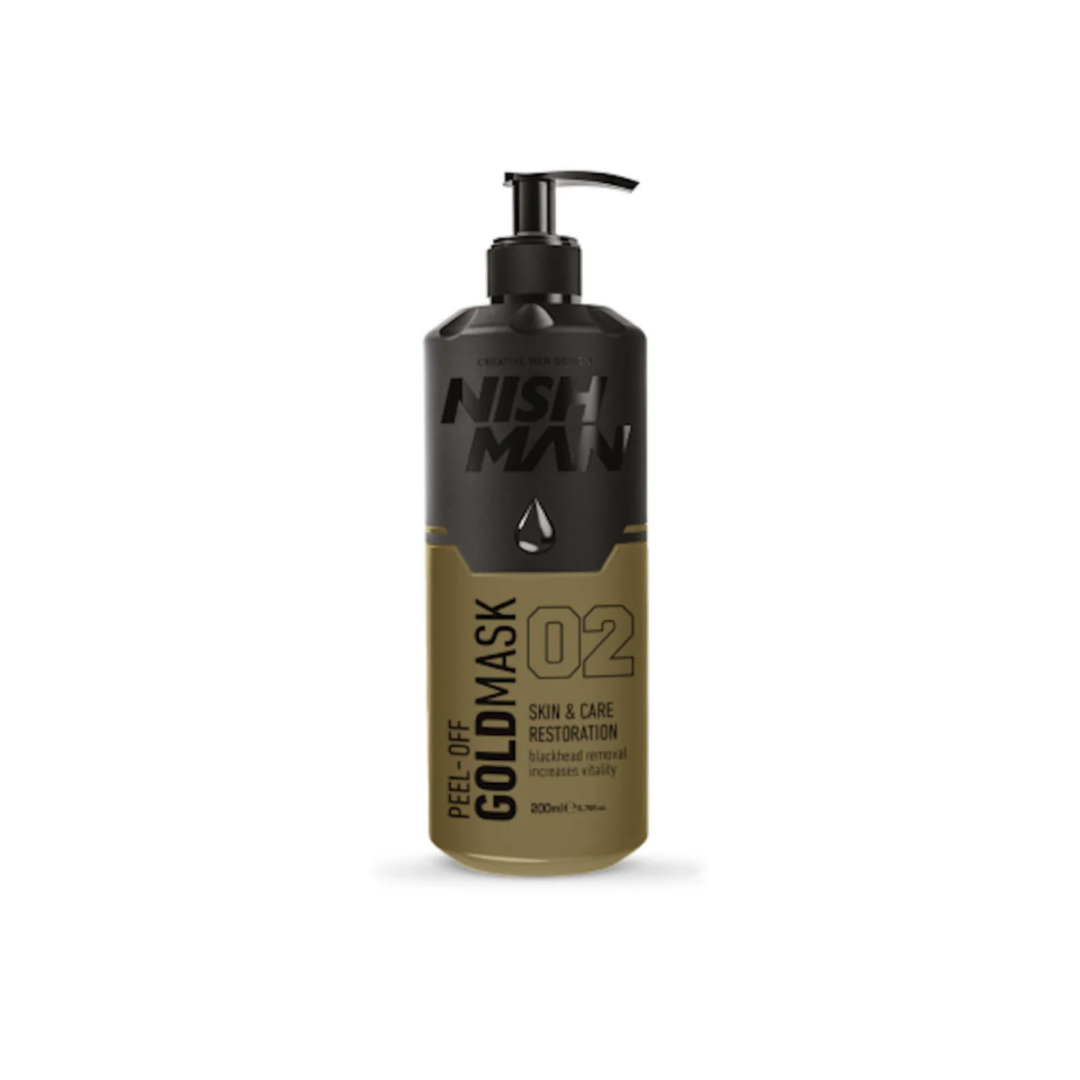 Nishman Отлепваща Маска за Лице - Дълбоко Почистване, Black / Gold / Silver, 200ml