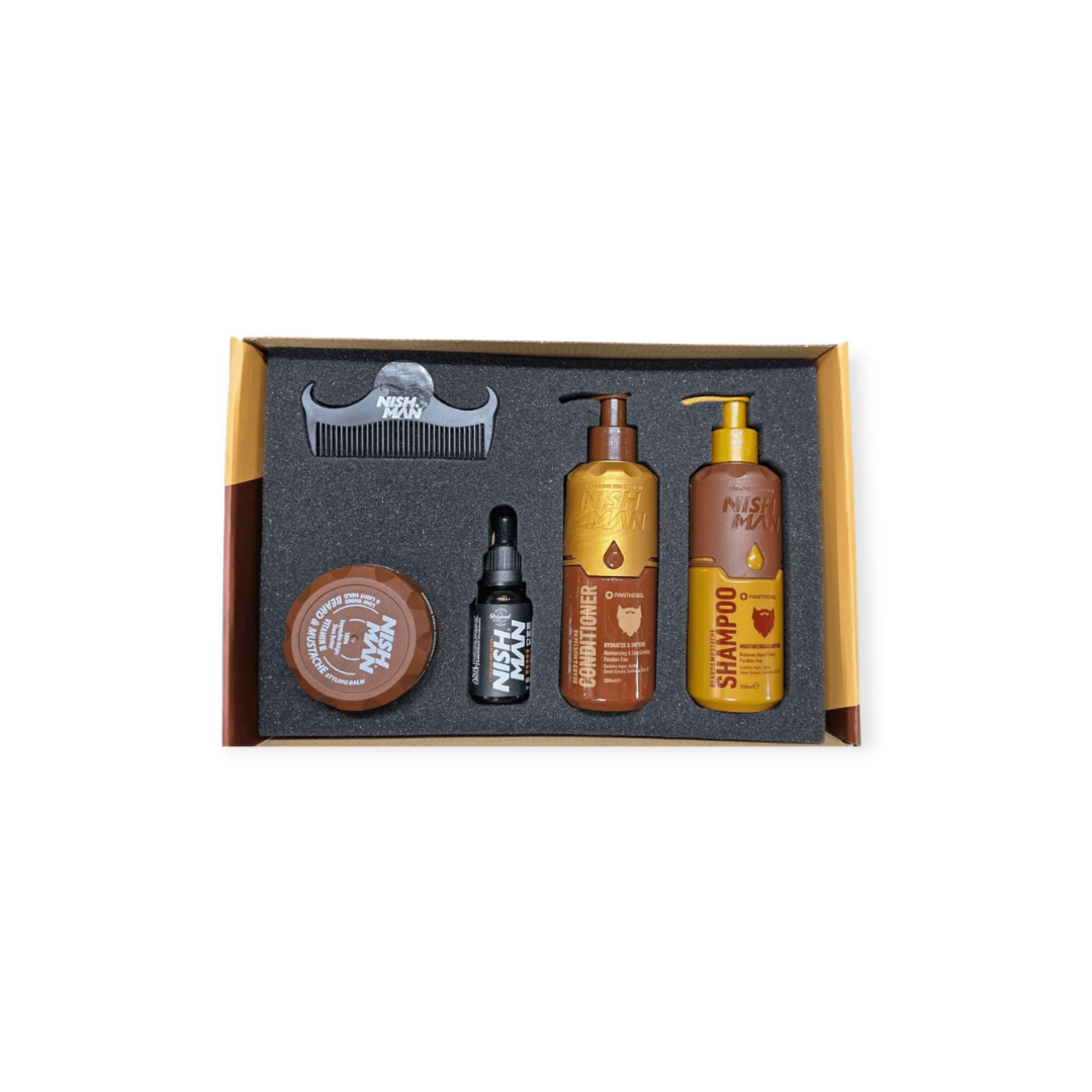 Nishman Beard Gift Box - Премиум Комплект за Цялостна Грижа за Брада
