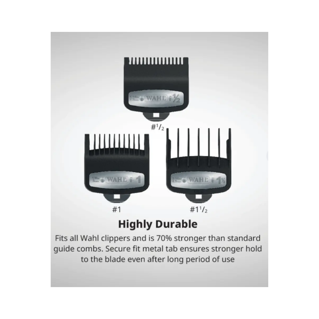 Комплект гребени за машинки за подстригване WAHL- 1.5 до 4.5 мм